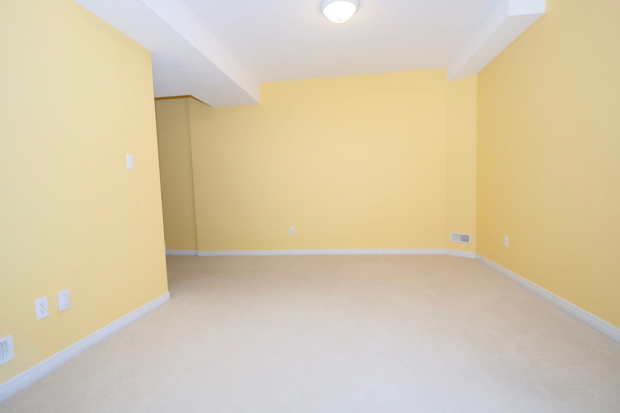 Empty Room with yellow walls