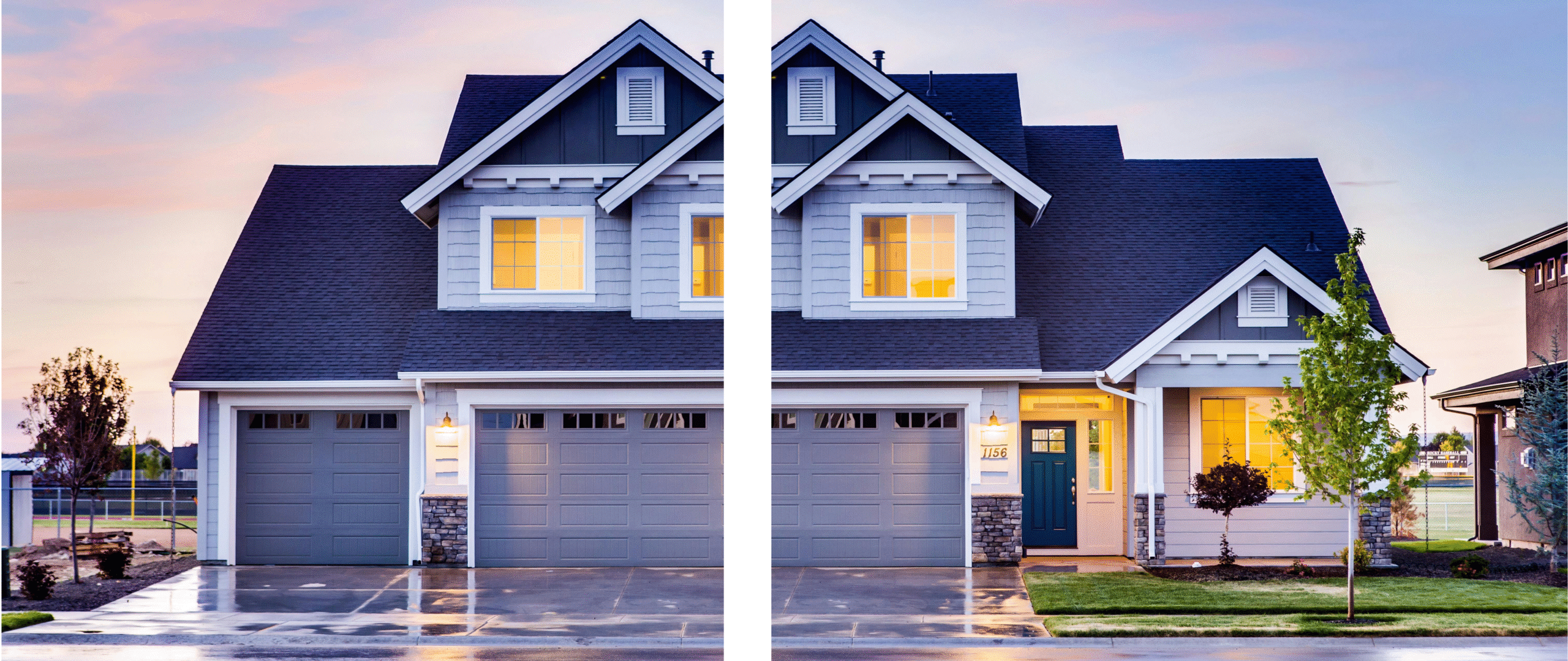 Split house symbolizing property division and divorce home appraisal in Ontario