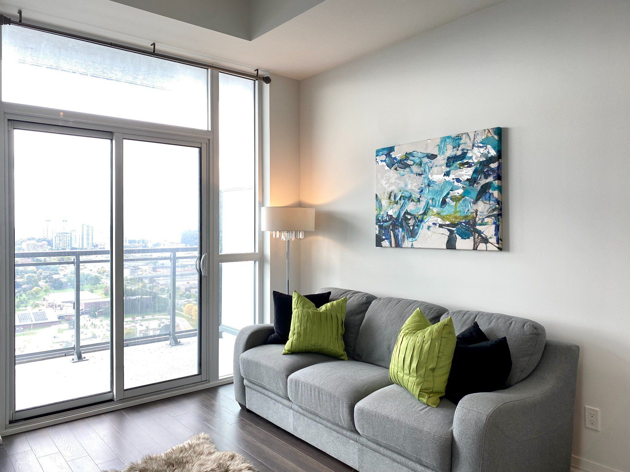 Open‑concept kitchen & living space with high ceilings.