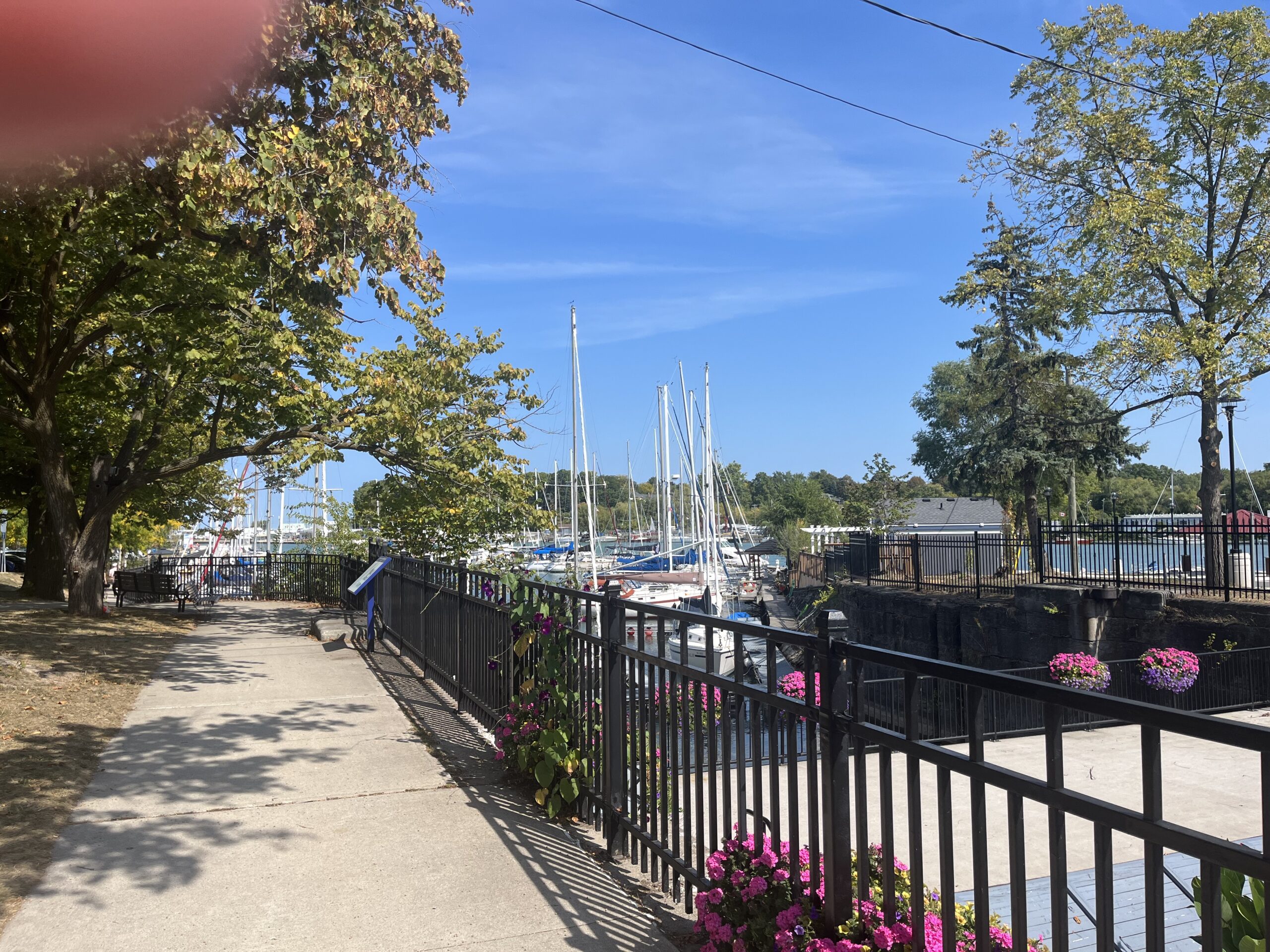 Port Dalhousie waterfront in St. Catharines Ontario showing the harbour and lakeside community in summer