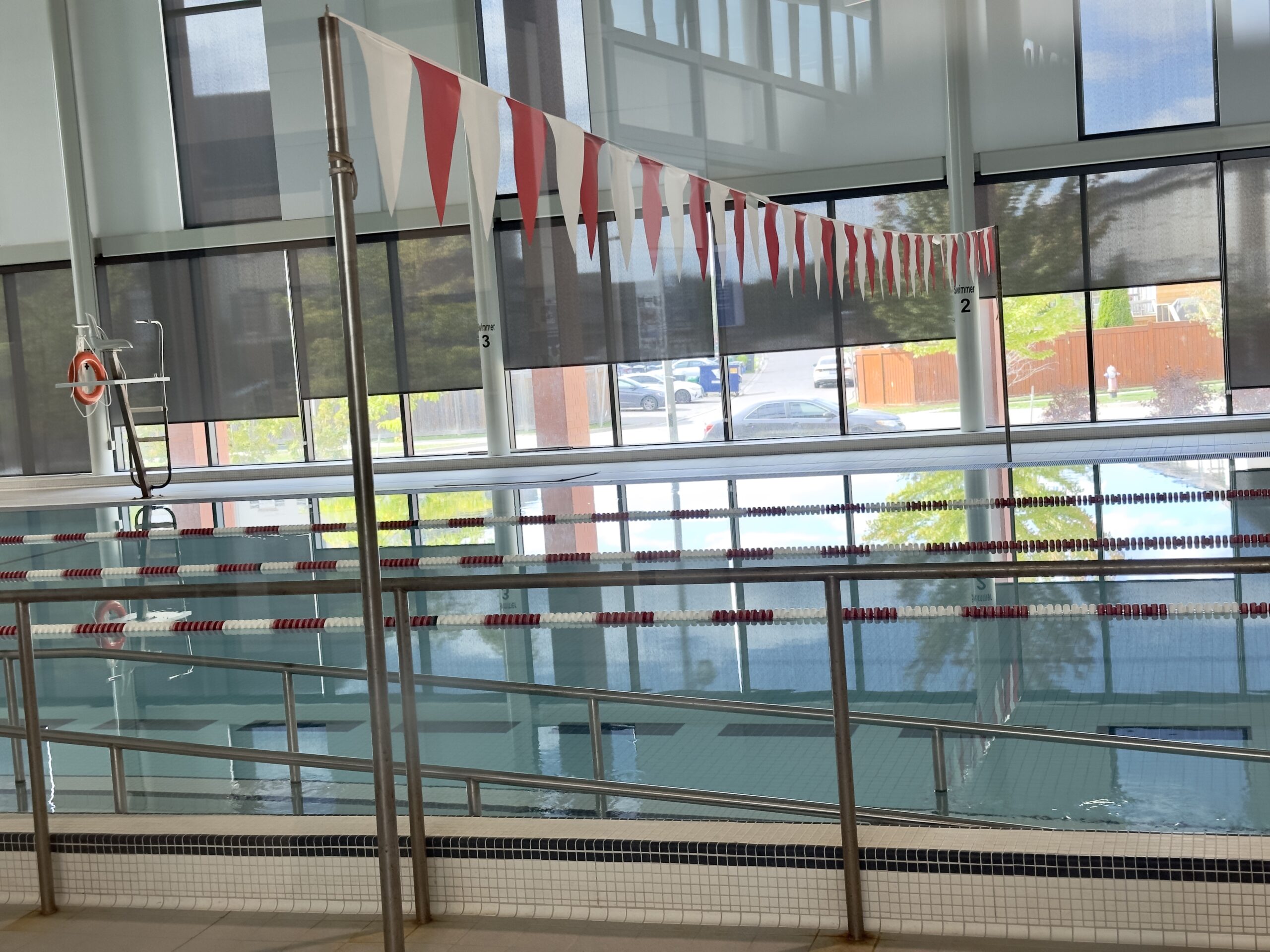 Indoor swimming pool with lane ropes at Southfields Community Centre, Caledon